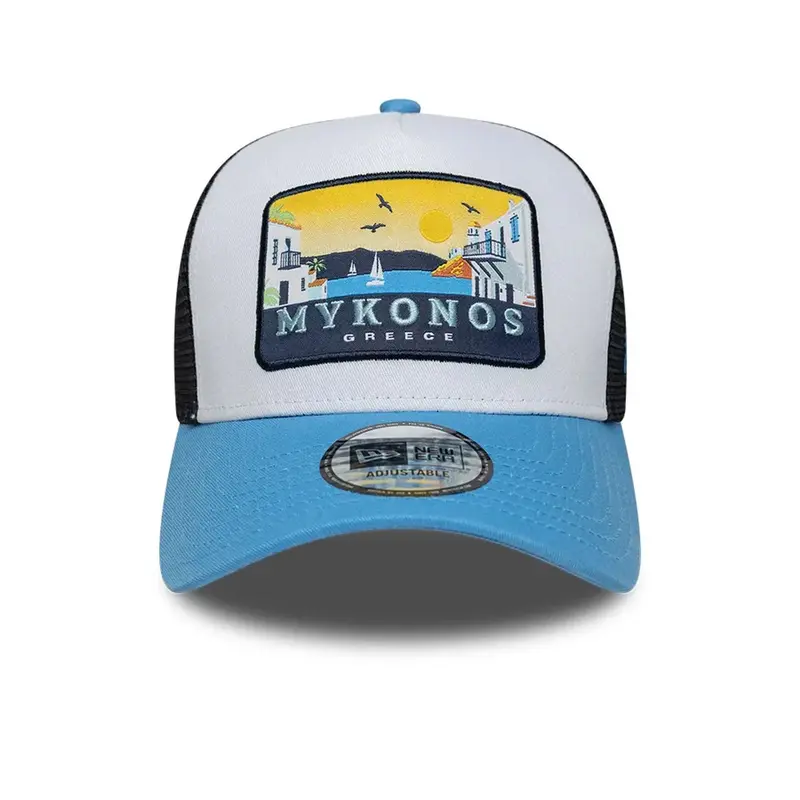 CAPPELLINO TRUCKER NEW ERA 9FORTY A-FRAME "GREETINGS FROM MYKONOS"