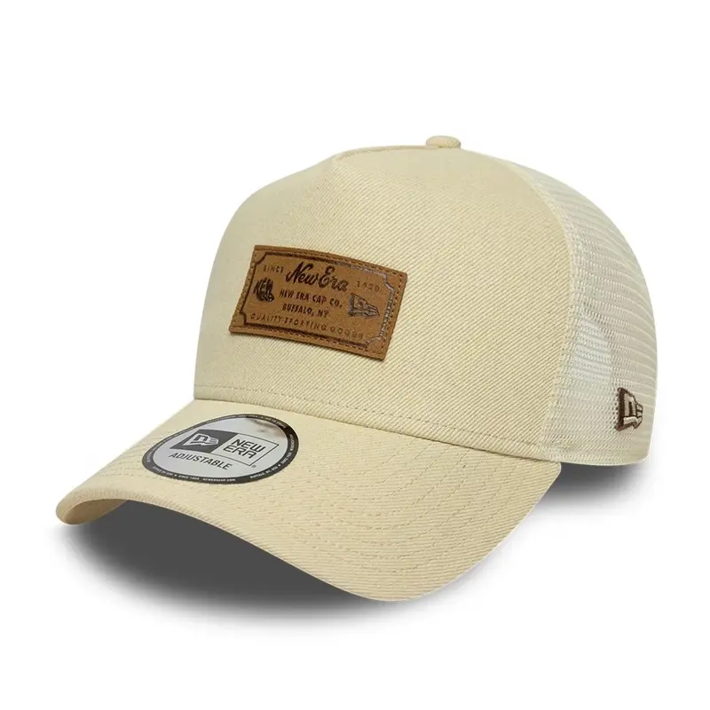 CAPPELLINO UNISEX NEW ERA 9FORTY A-FRAME TRUCKER BEIGE CON PATCH