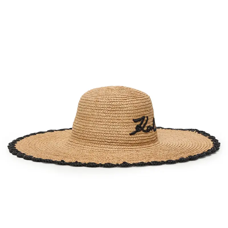 CAPPELLO DA SPIAGGIA KARL LAGERFELD SIGNATURE SCALLOP AVORIO