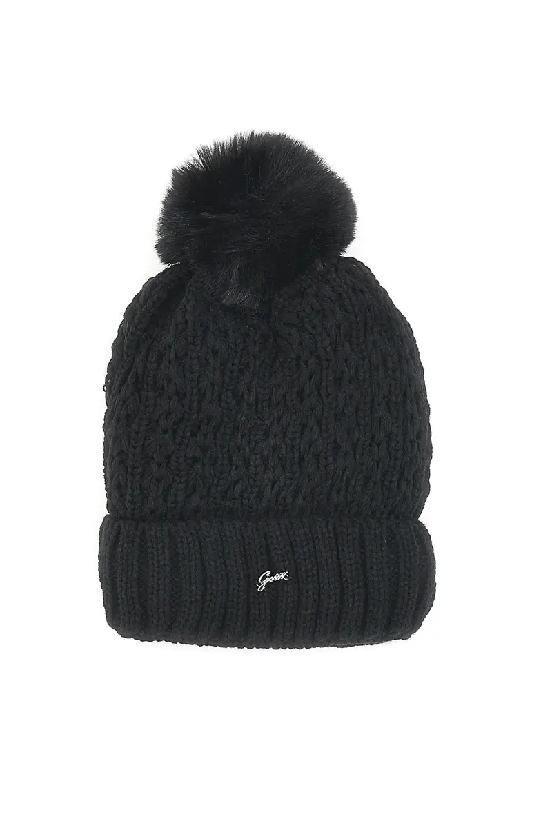 Cappello nero con pon pon interno caldo GianMarco Venturi CLASS 66303V