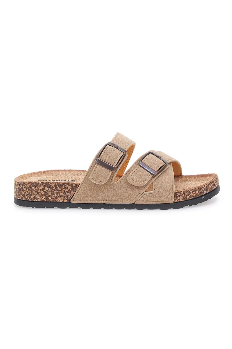 Ciabatte beige con doppia fascia regolabile Pittarello Sun BL208417