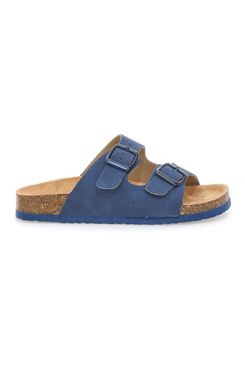 Ciabatte blu con doppia fibbia Pitt Kids 41701