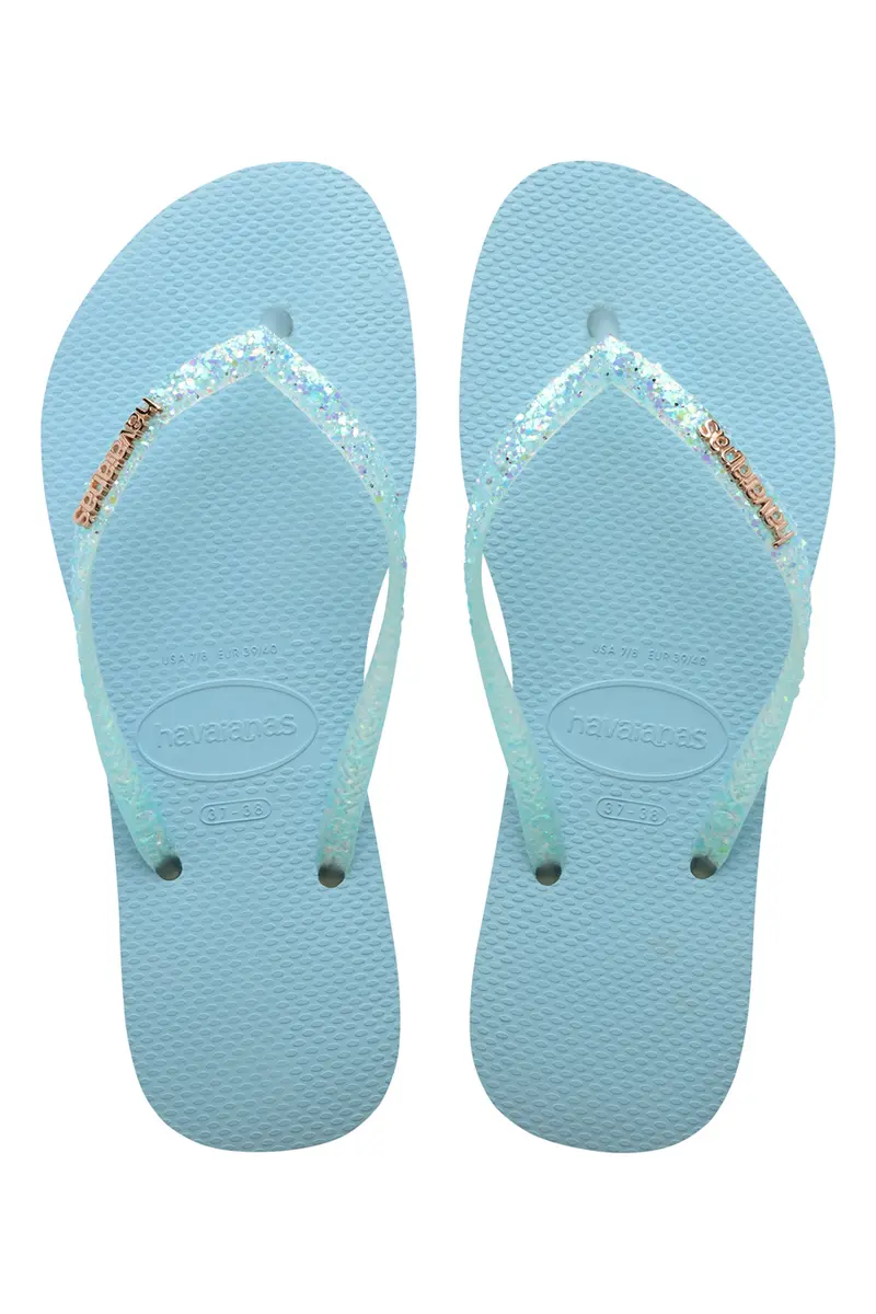Ciabatte Infradito Havaianas Slim Flourish Azzurre