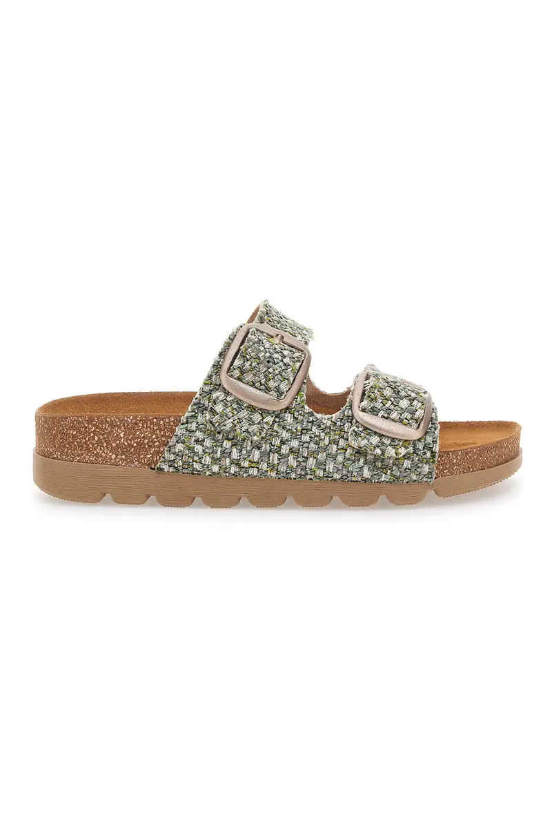 Ciabatte intrecciate multicolor con doppia fibbia PITTARELLO BIO 335P20630SR