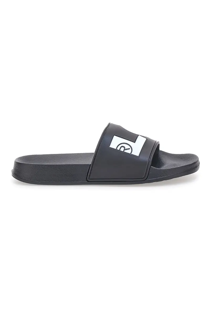 Ciabatte Nere Con Logo a Contrasto Bianco LEVI'S JUNE L