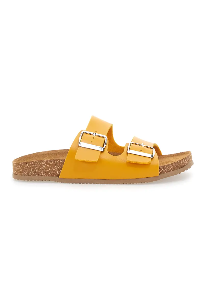 Ciabatte Ocra con Doppia Fibbia Made in Italy PITTARELLO TIERRA 335A20630SR