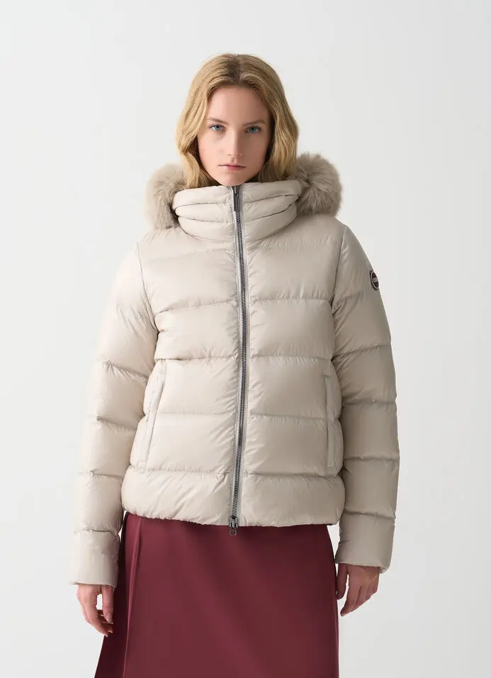 COLMAR GIUBBOTTO CORTO IN PIUMA CON CAPPUCCIO IN PELLICCIA DONNA 2216E 2Y0 16