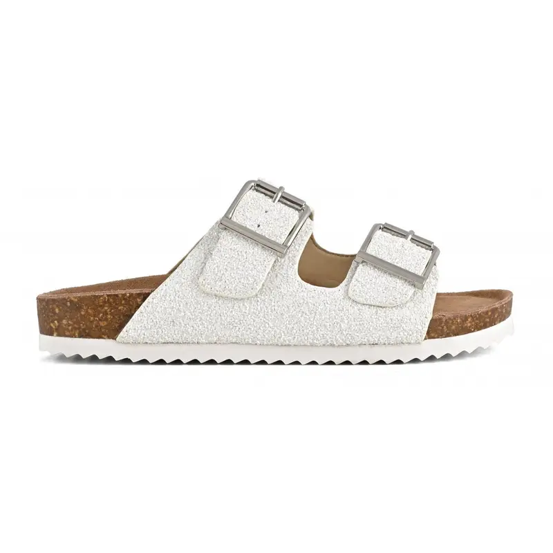 COLORS OF CALIFORNIA SANDALO GLITTER CON DOPPIA FIBIA IN METALLO BIO35N WHI