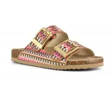 COLORS OF CALIFORNIA SANDALO IN RAFIA CON DOPPIA FIBIA BIO500 PINK