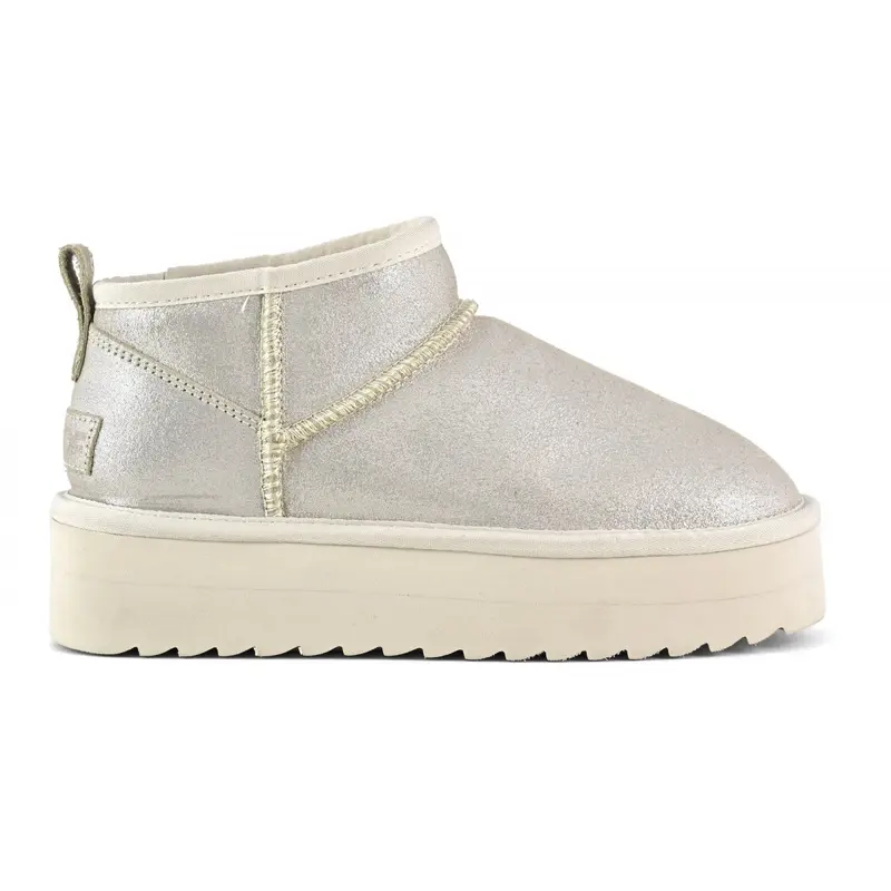 COLORS OF CALIFORNIA STIVALETTO PLATFORM IN  CAMOSCIO METLLIZZATO DONNA YWPLAMET OAT