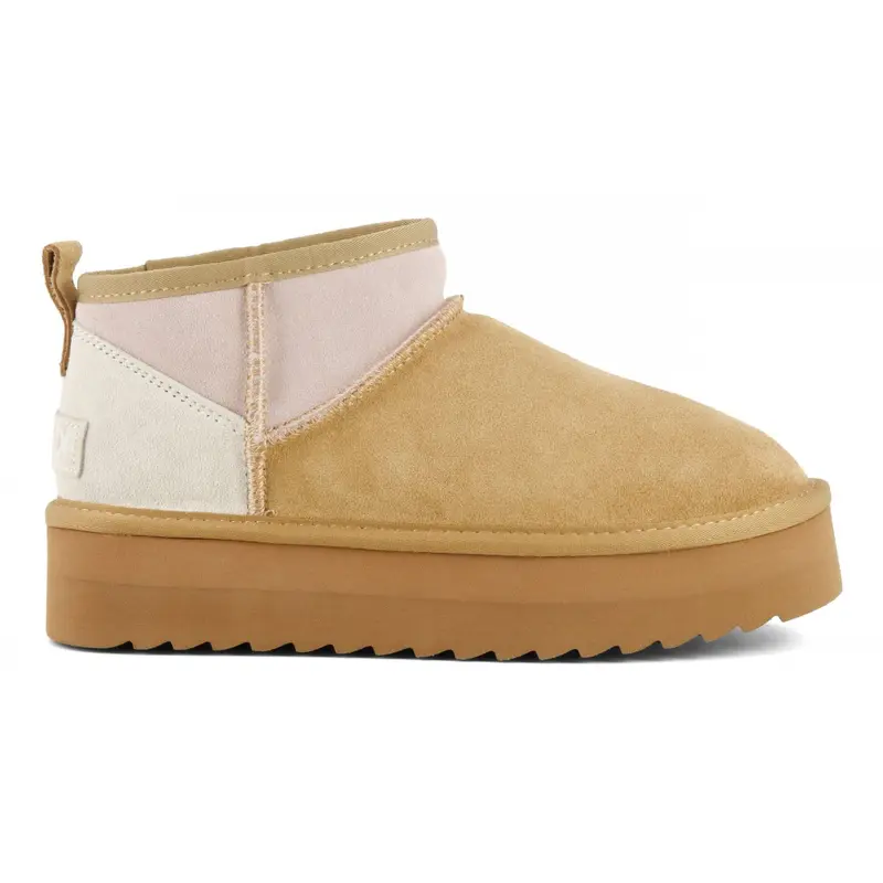 COLORS OF CALIFORNIA W PLATFORM WINTER BOOT IN SUEDE MIX YWPLA02 CAM