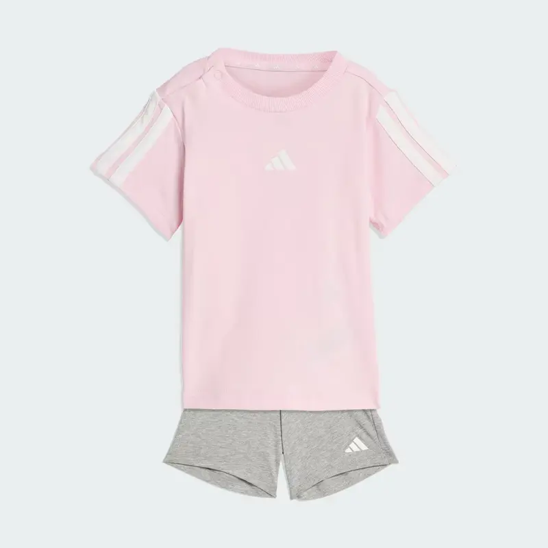 COMPLETINO ADIDAS ESSENTIALS TEE INFANT ROSA/GRIGIO
