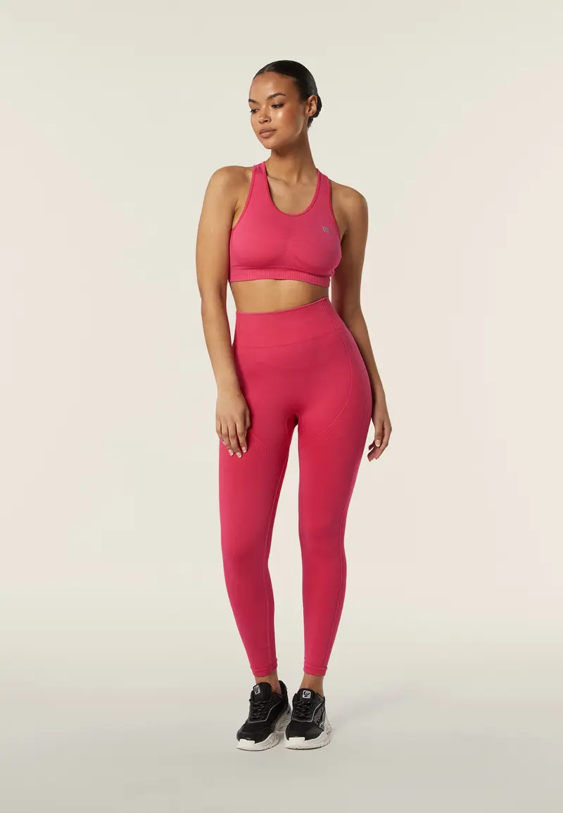 Completo top e leggings vita alta seamless ice wash