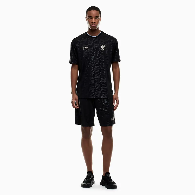 COMPLETO UOMO EA7 EMPORIO ARMANI SET T-SHIRT E SHORTS SOCCER