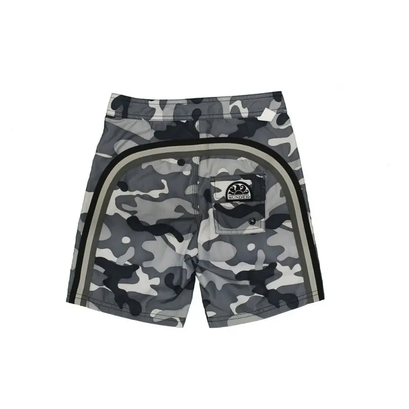 Costume boardshort da bambino Sundek fantasia camo grigia