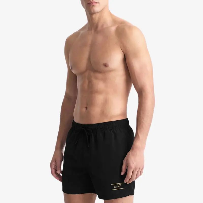 COSTUME BOXER DA BAGNO UOMO EA7 EMPORIO ARMANI NERO E ORO