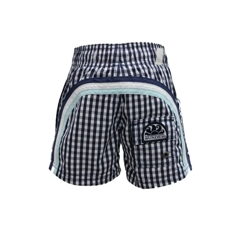 Costume da mare Sundek da bambino quadretti blu