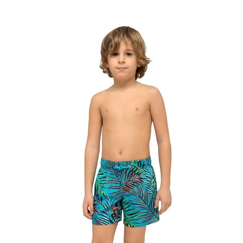 Costume da mare Sundek da bambino stampa foglie