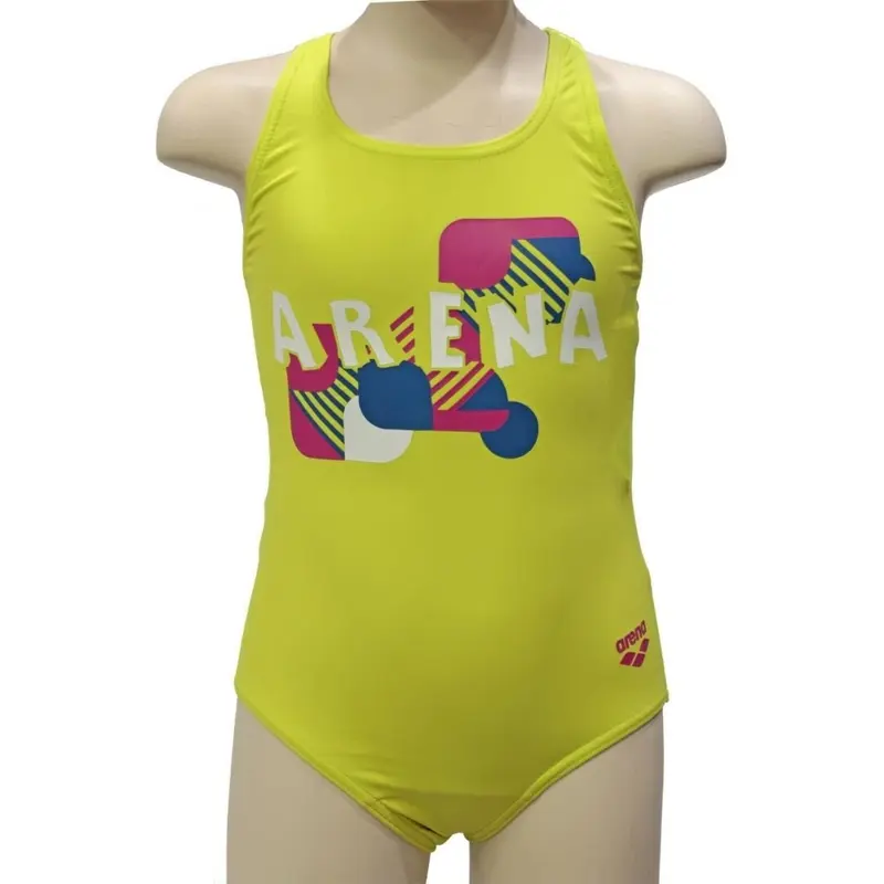 Costume piscina da bambina Arena giallo