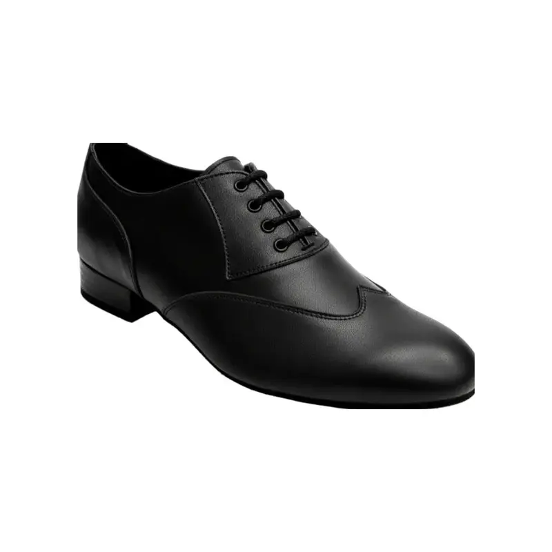 COTISO (108N) - Stringata a Coda di Rondine Mod. Oxford in Pelle Nera Totale - Salsa