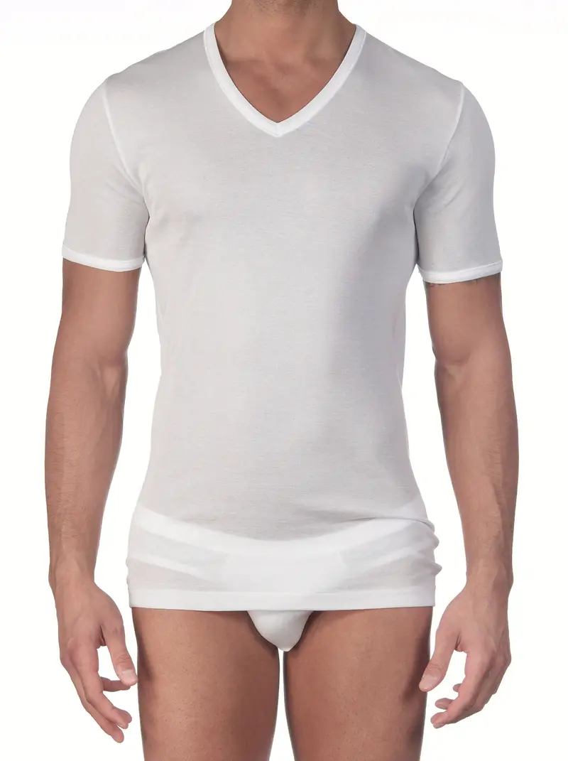 Cotton V-Neck T-Shirt 742