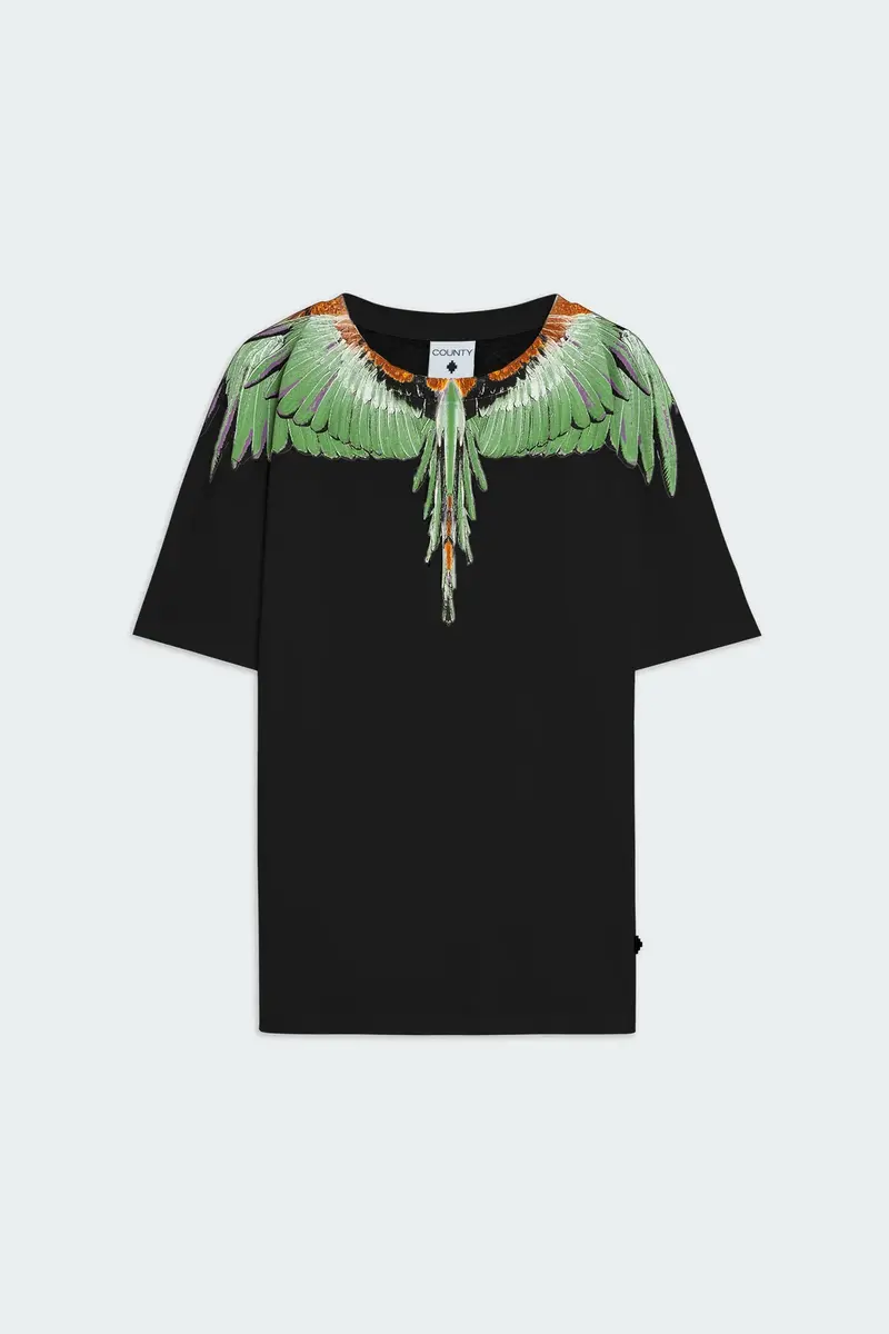 COUNTY OF MILAN T-SIRT CON ALI AQUILA MARCELO BURLON UOMO F5CAMATH027 110