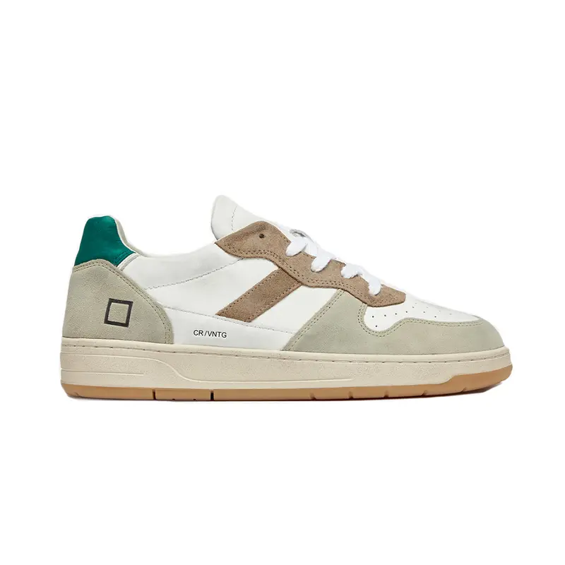 DATE SNEAKERS IN PELLE COURT 2.0 VINTAGE M411-C2- VC-WG