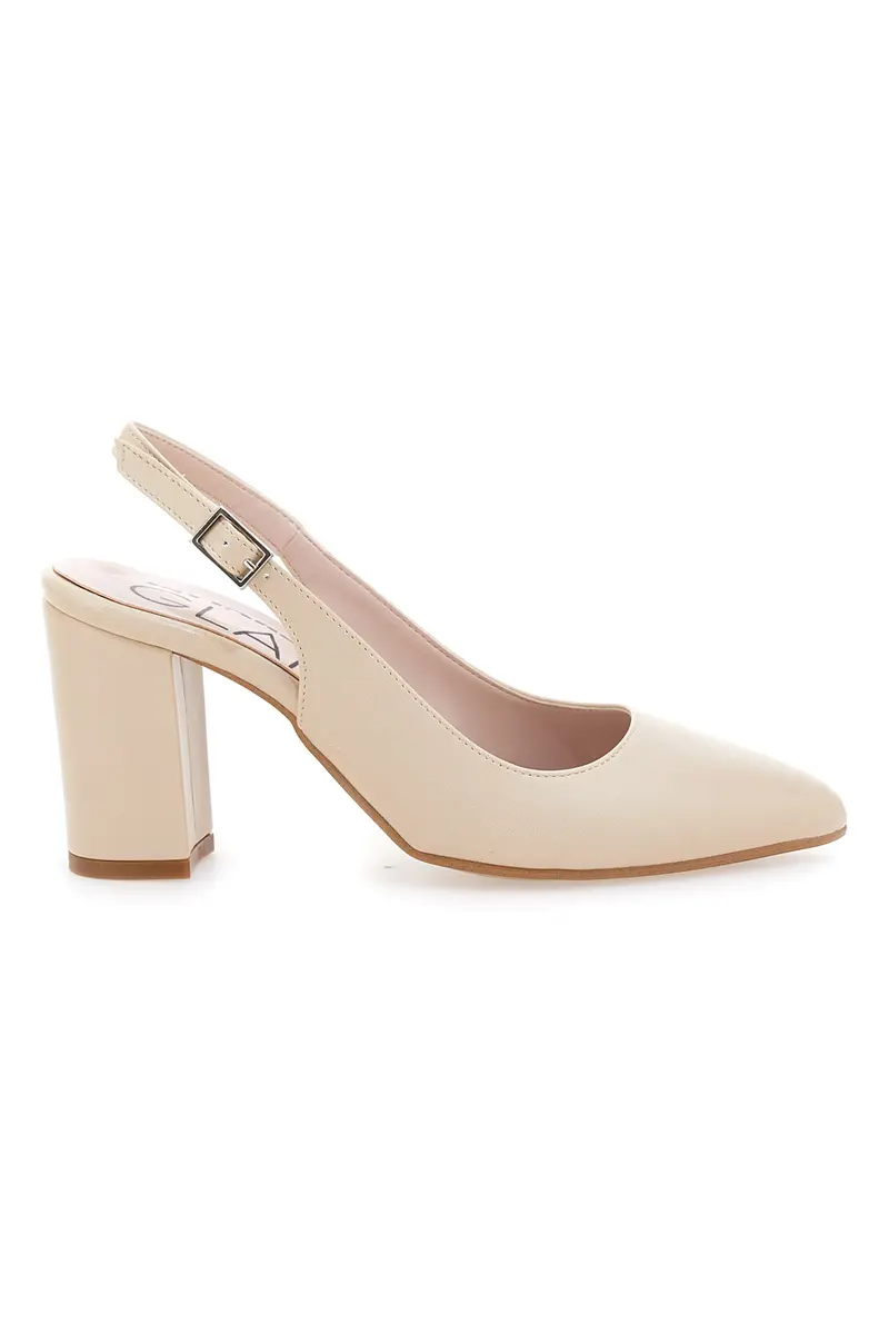 Décolleté Beige Slingback con Tacco Medio PITTARELLO Glam 2264