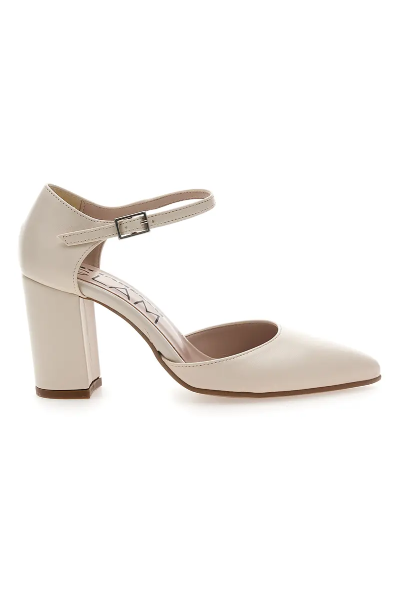 Décolleté Panna Con Cinturino e Tacco a Blocco PITTARELLO GLAM 2615