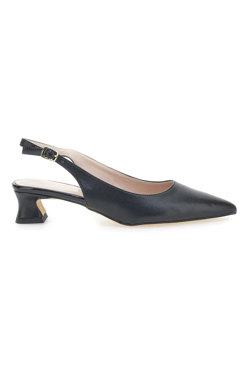 Décolleté Slingback Nere a Punta con Tacco Basso PITTARELLO GLAM 3614