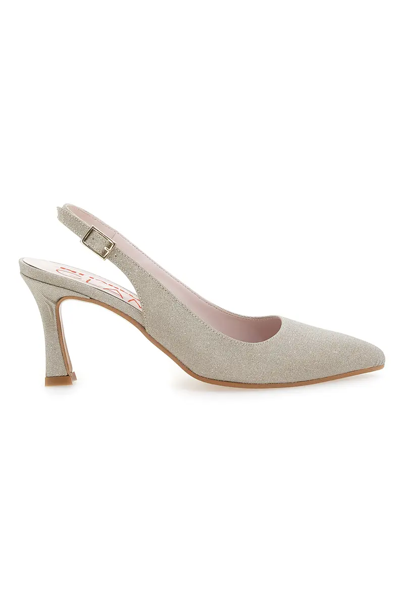 Décolleté Slingback Platino con Tacco a Punta PITTARELLO GLAM 5371
