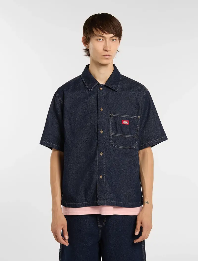 DICKIES CAMICIA DENIM SHIRT UOMO DK0A88PHRIN