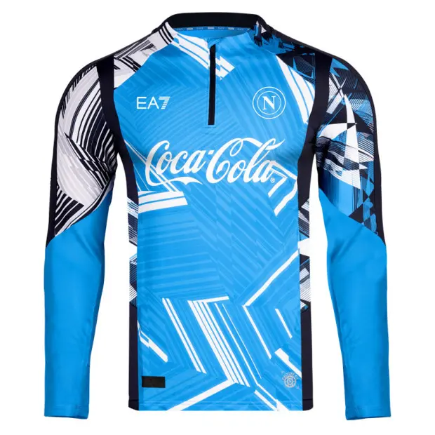 EA7 NAPOLI FELPA NAPOLI PREMATCH 24/25 CON LOGO COCA COLA N25P06