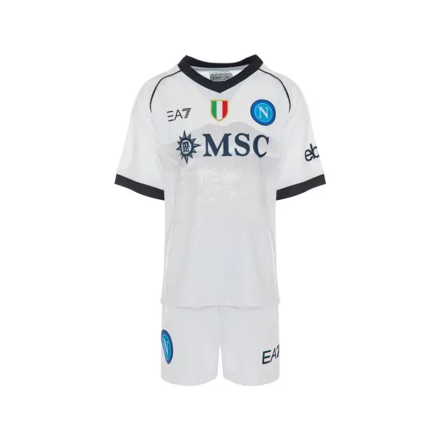 EA7 NAPOLI JUNIOR KIT REPLICA AWAY MAGLIA + SHORT W03JR