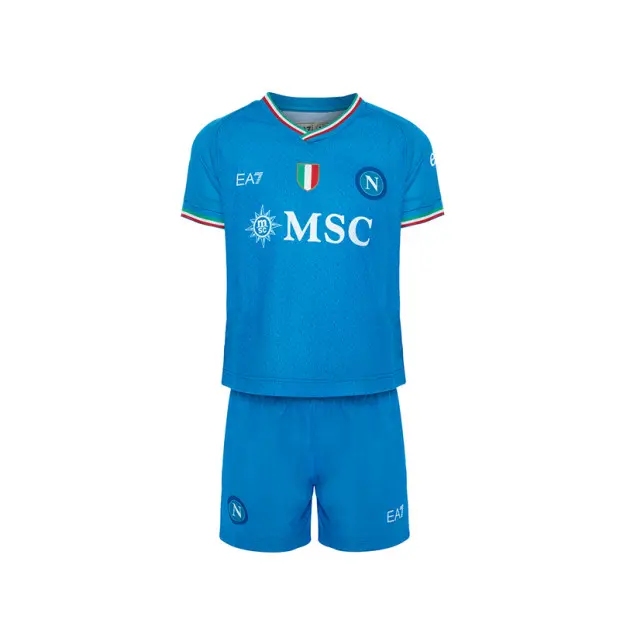 EA7 NAPOLI KIT HOME MAGLIA E SHORT INFANT W01I