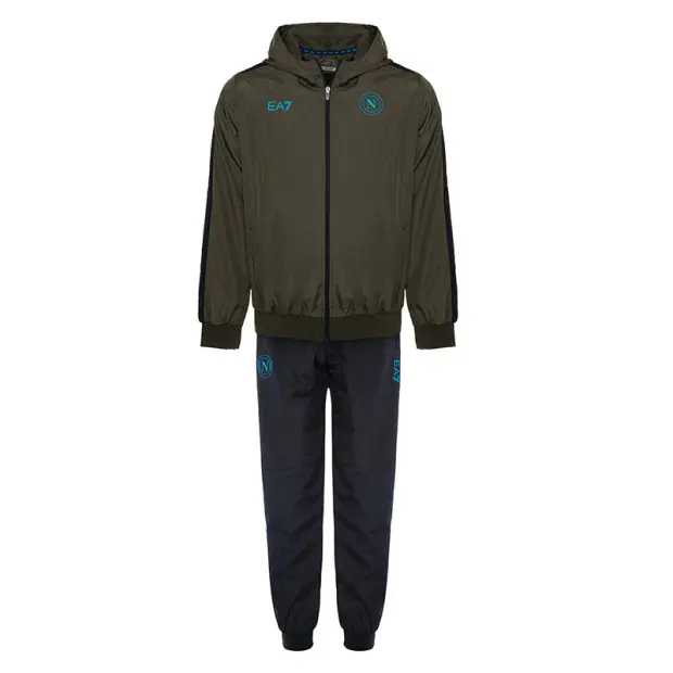 EA7 NAPOLI TUTA NAPOLI IN NYLON CON CAPPUCCIO N25R08