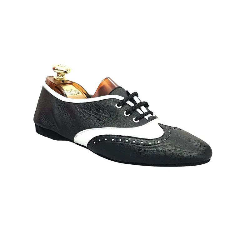 Eddy (NY08) - New York Jazz Confort Pelle Nera inserto Pelle Bianca - Salsa