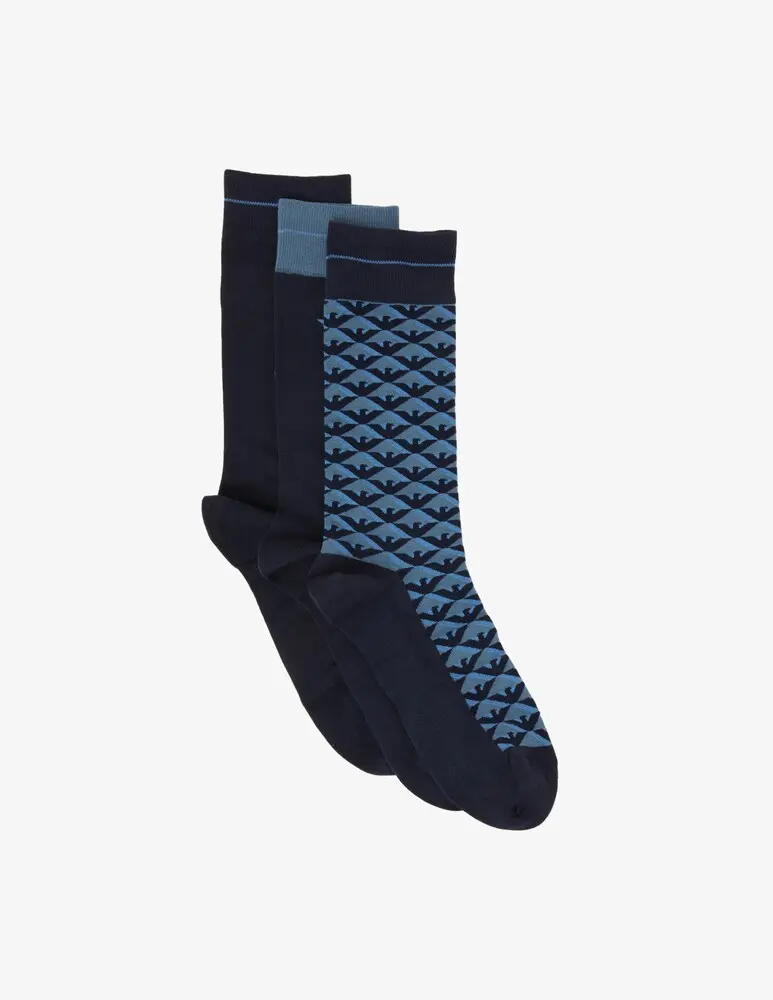 EMPORIO ARMANI CALZINI 3 PACK CON LOGO 302402 4F283 73536