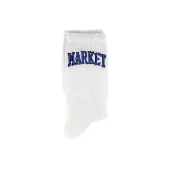 F5MKJBSO009 - CALZE MARKET BIANCHE LOGO CREW - TAGLIA 35-39 - BAMBINI E DONNA