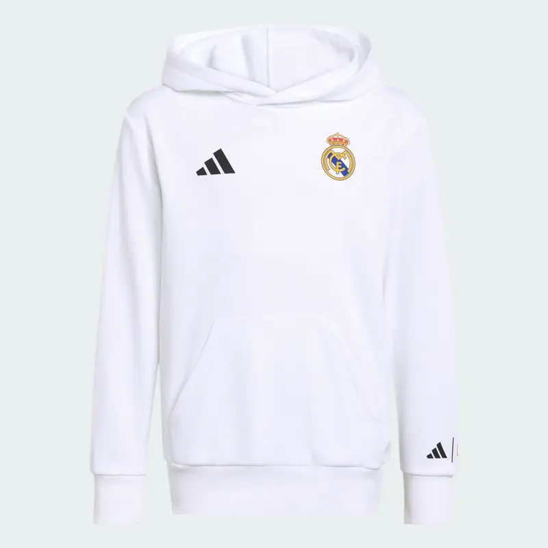 FELPA CON CAPPUCCIO ADIDAS REAL MADRID X MARVEL AVENGERS BIANCA BAMBINO