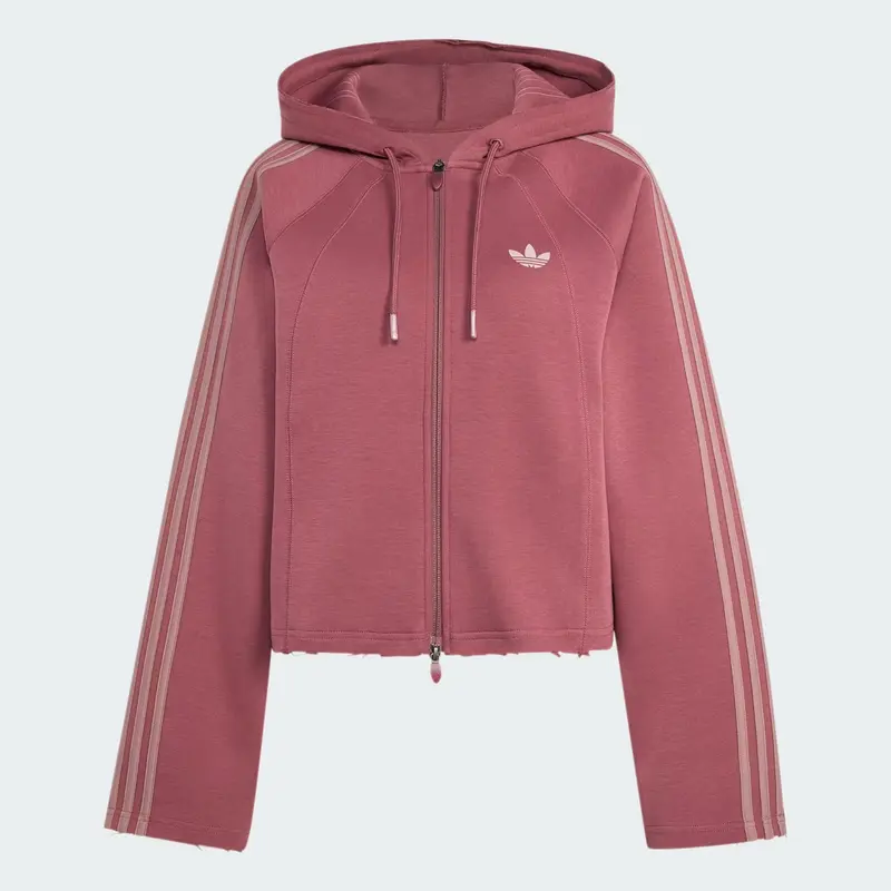 FELPA CON CAPPUCCIO CROPPED DONNA ADIDAS ORIGINALS SST 2.0 ROSA QUIET CRIMSON