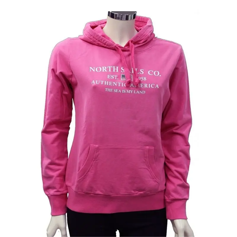 Felpa con cappuccio da donna North Sails colore fuxia