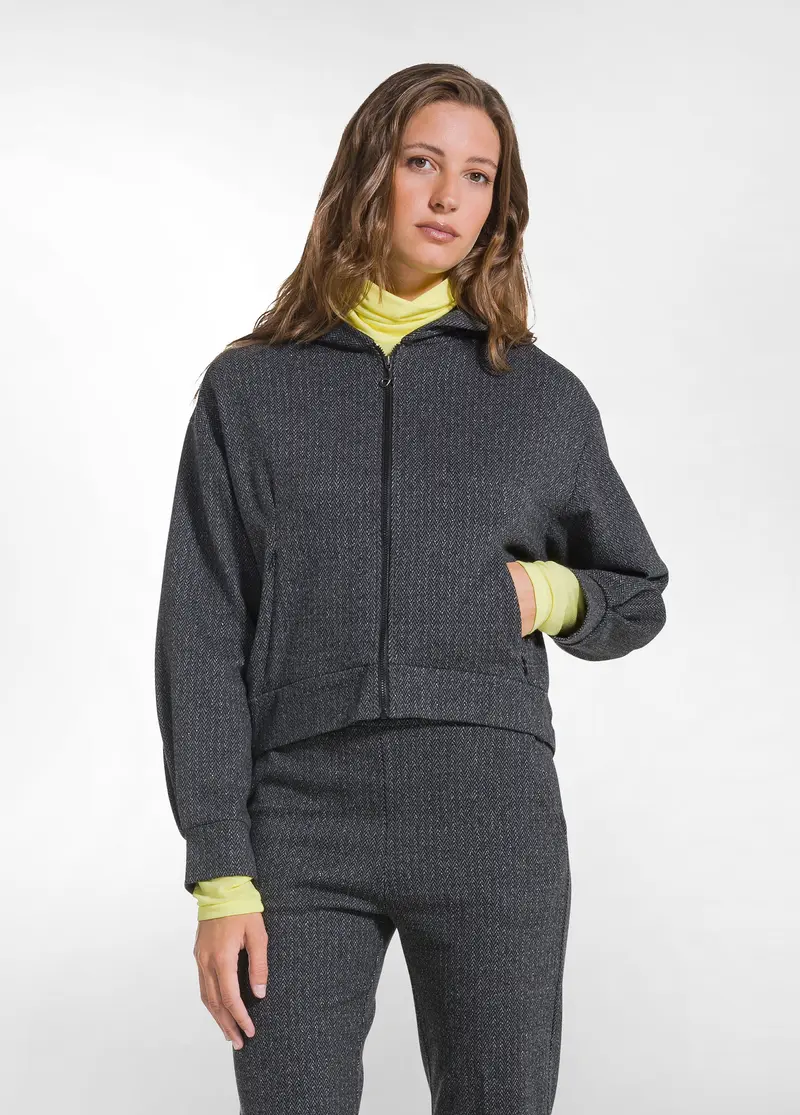 FELPA FULL ZIP JACQUARD SPIGATO E LUREX OTHER