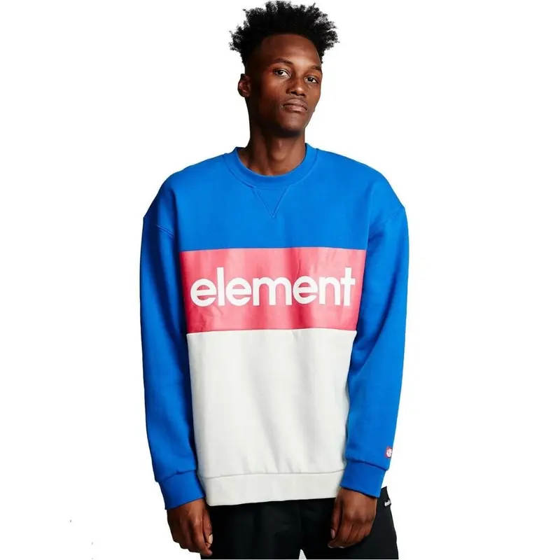 Felpa girocollo da uomo Element colore bianco e blu
