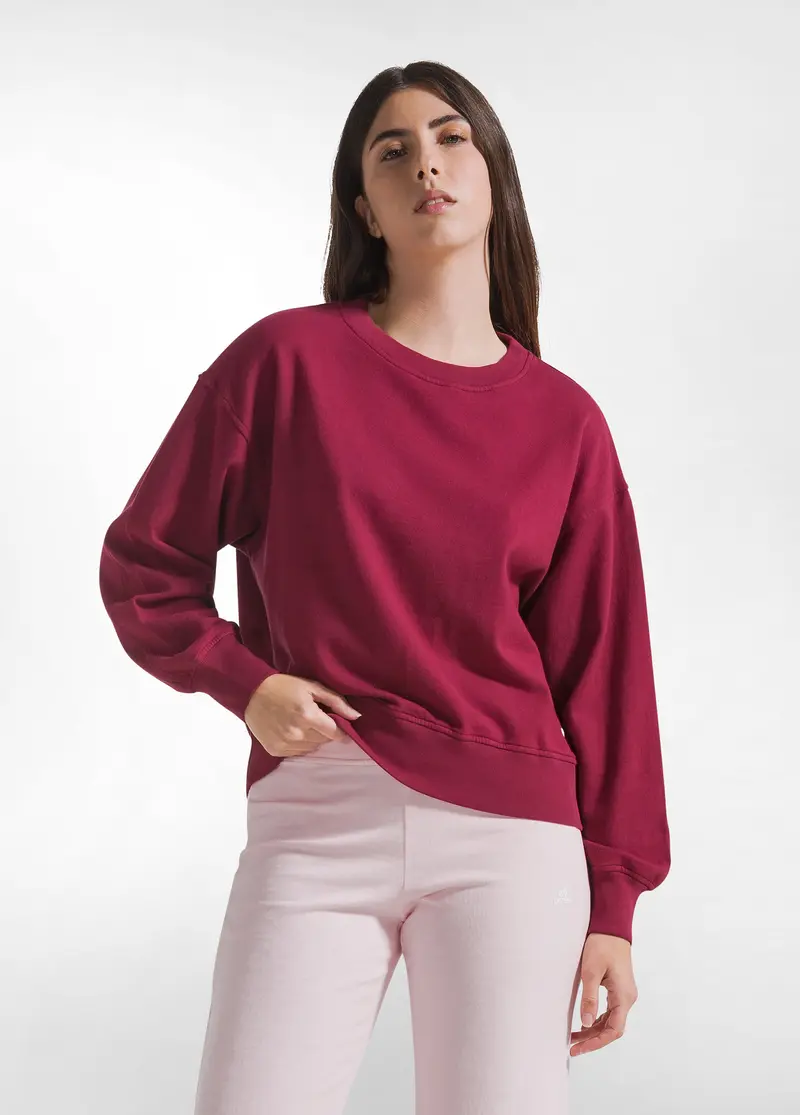 FELPA GIROCOLLO ROSSO