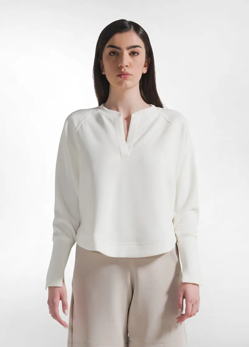 FELPA GIROCOLLO SOFT TOUCH BIANCO