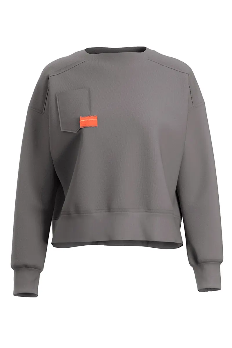 Felpa grigia con tasca frontale e dettagli tecnici Joma Step Sweatshirt Gray
