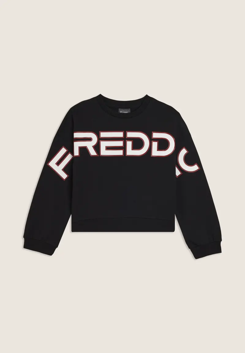 Felpa Junior girocollo con maxi logo