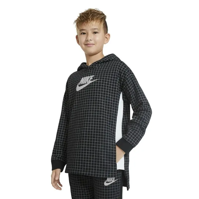 Felpa Nike da bimbo nera con logo fluorescente
