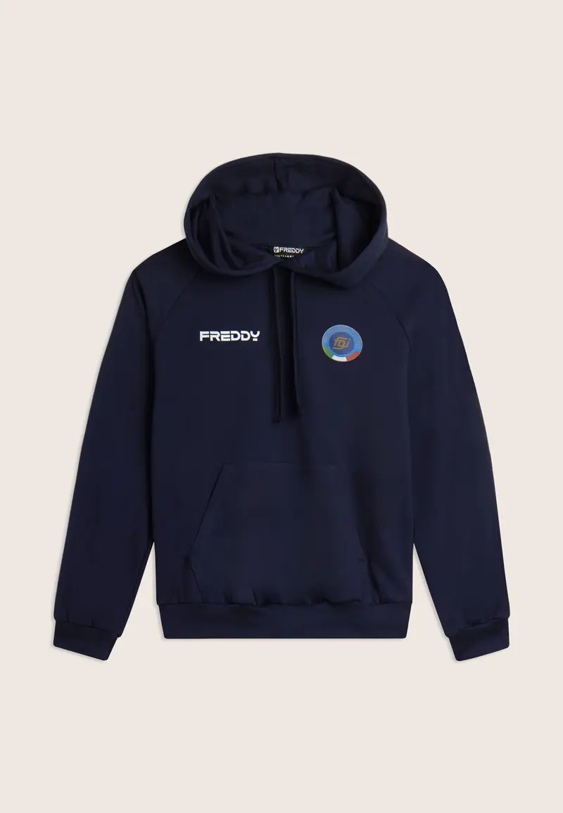 Felpa Unisex con Cappuccio e Maxi Logo FGI sul retro